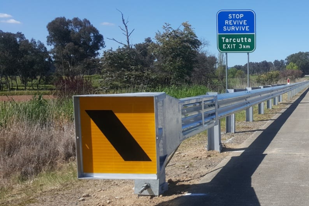 hume highway road safety with ramshield guardrail
