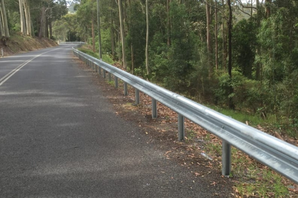 southern nsw run off road protection with ramshield guardrail