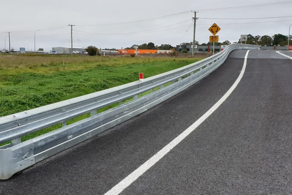 Biker-Shield guardrail on Richmond Road, Tasmania